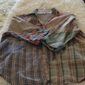 Patch work style shirt